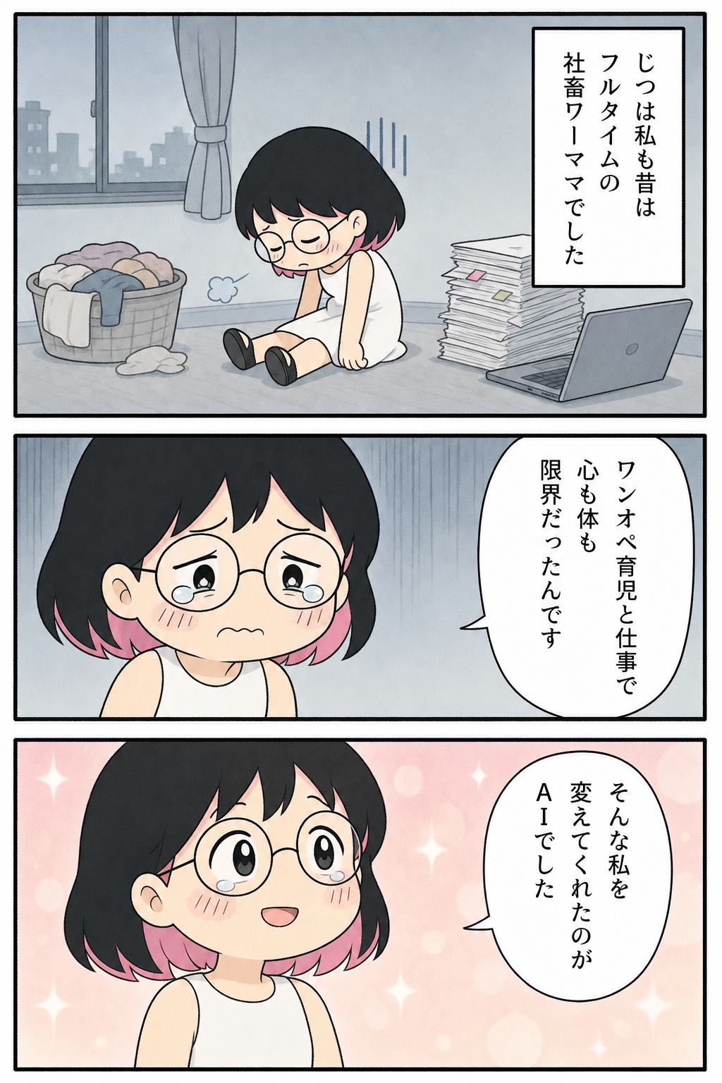 マンガ3ページ目: りこも昔はフルタイムの社畜ワーママでした